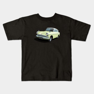 Ford Anglia in lime green Kids T-Shirt